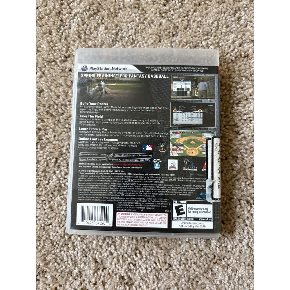MLB Front Office Manager Sony PlayStation 3‎ 2009 Baseball *Tested*